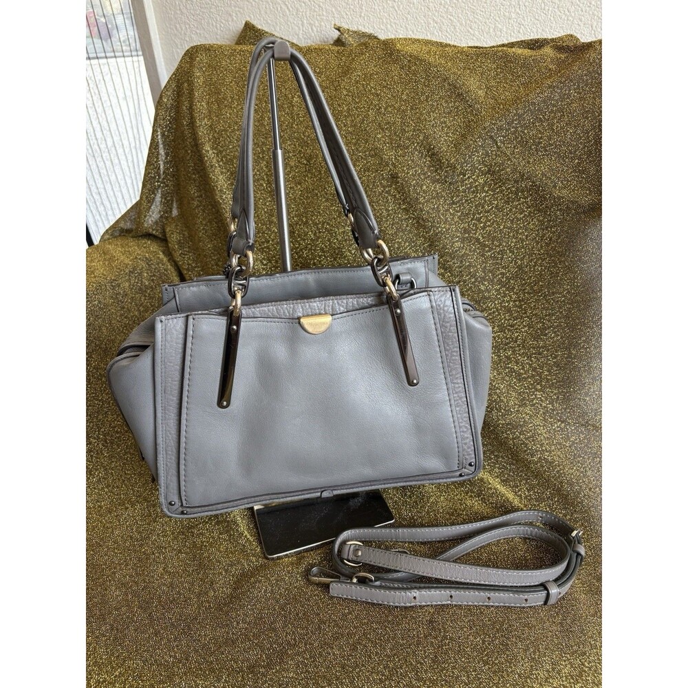 Coach 33094 Dreamer 27 Mix Leather Heather Grey 2 Tone Hardware Purse Crossbody - Picture 2 of 7